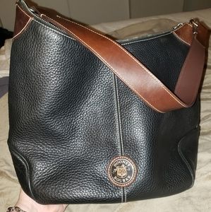 Dooney & Bourke Large Vintage Black Hobo Bag RARE and Lovely